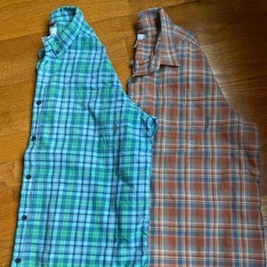 Columbia Mens Plaid Shirts, bundle of 2, size XXL